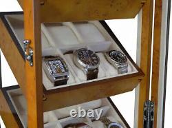 Hand Made 18 Watch Cabinet Luxury Case Storage Display Box Jewellery Watches 69b