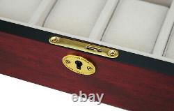 Hand Made Watch Cabinet Luxury Case Storage Display Box Jewellery Watches L