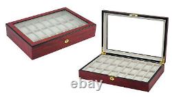 Hand Made Watch Cabinet Luxury Case Storage Display Box Jewellery Watches L