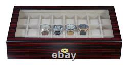 Hand Made Watch Cabinet Luxury Case Storage Display Box Jewellery Watches tw9