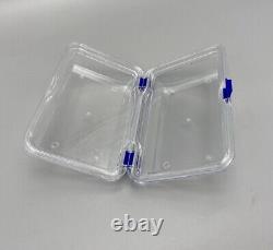 Hinged Display Box Acrylic Membrane Case Storage Jewelry Chip Shockproof Clear