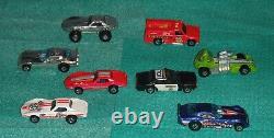 Hot Wheels 1970s Lot of 16 Vintage Vehicles & Showcase Storage Display Case