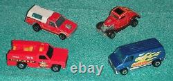 Hot Wheels 1970s Lot of 16 Vintage Vehicles & Showcase Storage Display Case