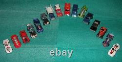 Hot Wheels 1970s Lot of 16 Vintage Vehicles & Showcase Storage Display Case