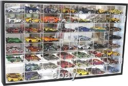 Hot Wheels 1/64 Scale Diecast Display Case Storage Cabinet Shelf Wall Mount R