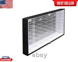 Hot Wheels 1/64 Scale Diecast Display Case Storage Cabinet Shelf Wall Mount Rack