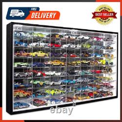 Hot Wheels 1/64 Scale Diecast Display Case Storage Cabinet Shelf Wall Mount Rack