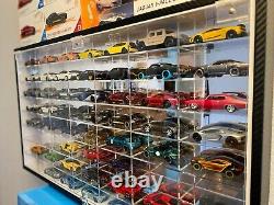 Hot Wheels 1/64 Scale Diecast Display Case Storage Cabinet Shelf Wall Mount Rack