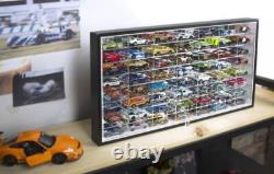 Hot Wheels 1/64 Scale Diecast Display Case Storage Cabinet Shelf Wall Mount Rack