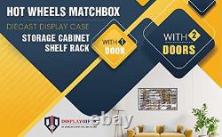 Hot Wheels Cars Matchbox Display Case Storage Diecast Cabinet Shelf Rack for 56