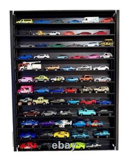 Hot Wheels Diecast Display Case Storage Cabinet Shelf Wall Mount 1/64 60 Cars