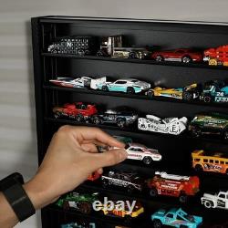 Hot Wheels Diecast Display Case Storage Cabinet Shelf Wall Mount 1/64 60 Cars