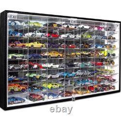 Hot Wheels Diecast Display Case Wall Mount Acrylic Storage Shelf for 56 Cars
