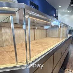 Jewelry Case Wood Glass Metal Floor Retail Display Lockable Multi-Tiered Storage