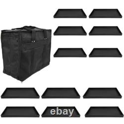 Jewelry Salesman Display Travel Case Sample Storage Carrying 12 Pc 1 Deep Tray