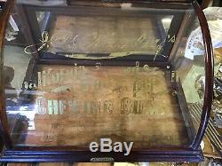 Jp Primleys Gum Case By J. Riswig Curved Glass Store Display Case Antique