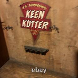 Keen Kutter Advertising Wall Mount Store Display Case Original Oak 1915 Simmons
