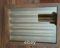 Knife Display Case 16+ Wood Walnut EDC Pocket Knives Watch Organizer Storage Box