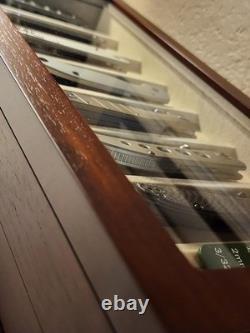 Knife Display Case 17+ Wood Walnut EDC Pocket Knives Watch Organizer Storage Box