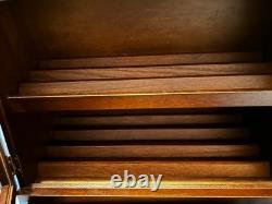Knife Display Case 22 Wood Walnut EDC Pocket Knives Organizer Drawer Storage Box