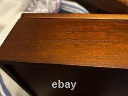 Knife Display Case 22 Wood Walnut EDC Pocket Knives Organizer Drawer Storage Box
