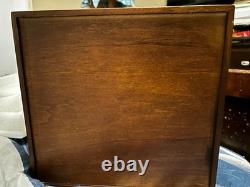 Knife Display Case 22 Wood Walnut EDC Pocket Knives Organizer Drawer Storage Box