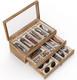 Knife Display Case, 3-layer Pocket Knife Case Display & Storage Knives, Solid Wo