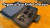 Knife Display Case 64 Pocket Knives Butterfly Knife Storage Box Folding Knives Organizer Holder