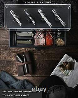 Knife Display Case EDC Organizer Pocket Knife Storage and EDC Case with Bla