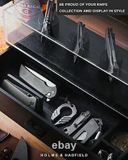 Knife Display Case EDC Organizer Pocket Knife Storage and EDC Case with Bla