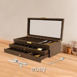 Knife Display Case, Knife Storage Box, 3-Tier Knife Display Case Organizer USA
