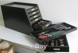 Knife Display Case Storage Cabinet Tool Box, KC01-BL