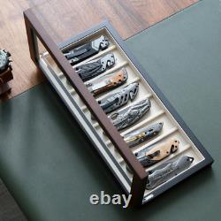 Knife Display Case for 8 Pocket Knives Pocket Knife Case Storage Box for Men'S G