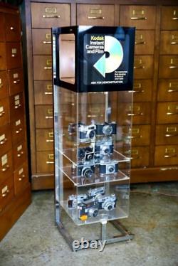 Kodak Camera Store Display Case Vintage Film Cabinet Light up Box RARE