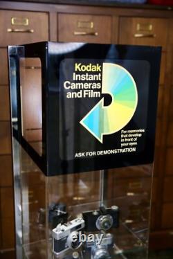 Kodak Camera Store Display Case Vintage Film Cabinet Light up Box RARE
