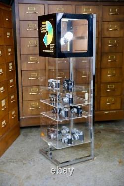 Kodak Camera Store Display Case Vintage Film Cabinet Light up Box RARE