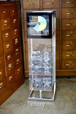 Kodak Camera Store Display Case Vintage Film Cabinet Light up Box RARE