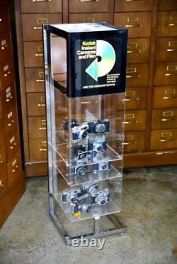 Kodak Camera Store Display Case Vintage Film Cabinet Light up Box RARE