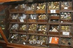 LARGE Antique 7.9ft Oak 70 Drawer GENERAL STORE HARDWARE SHOWCASE DISPLAY CASE