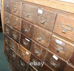 LARGE Antique 7.9ft Oak 70 Drawer GENERAL STORE HARDWARE SHOWCASE DISPLAY CASE