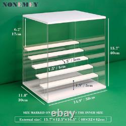 LED Acrylic Display Case Stand 6 Tier Dustproof Organizer for Collectibles
