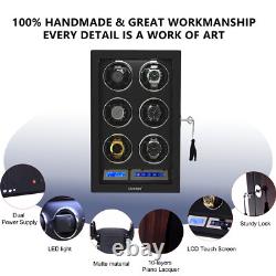 LED Automatic 6 Watches Box Watch Winder LCD Touch Screen Display Case Storage