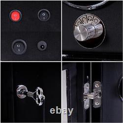 LED Light Automatic 4 Watch Winder Case With 6 Watches Display Storage Box