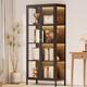 Led Metal Display Cabinet With3-sided Glass Adjustable Shelves & Feet Storage Case
