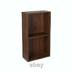 LHYWEHE 2 or 3 Tier with Light Book Shelf Bookcase Storage Cabinet Display Case