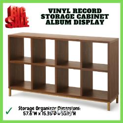 LP Vinyl Record Storage Cabinet Album Display Rack Shelving Book Case Cube Craft