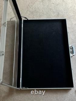 Large Aluminum Hard Case 32x23 Black Felt Lined Storage Display Trading Cards