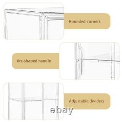 Large Clear Acrylic Display Case Shoe Storage Boxes With An Adjustable Divide