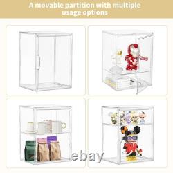 Large Clear Acrylic Display Case Shoe Storage Boxes With An Adjustable Divide