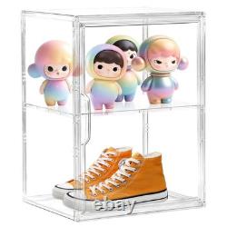 Large Clear Acrylic Display Case Shoe Storage Boxes With An Adjustable Divide